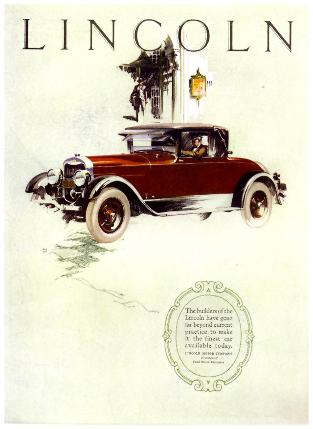 1925 Lincoln Auto Advertising